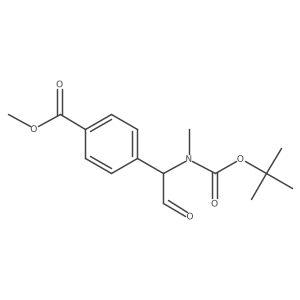 Methyl 4-(1-{[(tert-butoxy)carbonyl](methyl)amino}-2-oxoethyl)benzoate结构式
