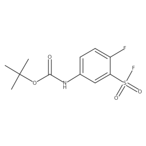 tert-butyl N-[4-fluoro-3-(fluorosulfonyl)phenyl]carbamate结构式