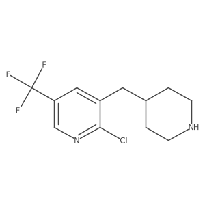 2-Chloro-3-[(piperidin-4-yl)methyl]-5-(trifluoromethyl)pyridine结构式