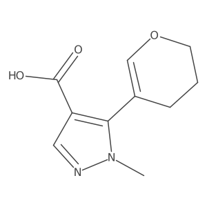 5-(3,4-dihydro-2H-pyran-5-yl)-1-methyl-1H-pyrazole-4-carboxylic acid结构式