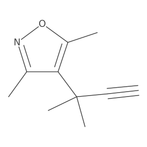 3,5-Dimethyl-4-(2-methylbut-3-yn-2-yl)-1,2-oxazole结构式