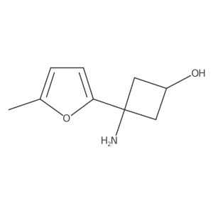 3-Amino-3-(5-methylfuran-2-yl)cyclobutan-1-ol结构式