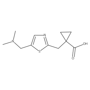 1-({5-[(Dimethylamino)methyl]-1,3-thiazol-2-yl}methyl)cyclopropane-1-carboxylic acid Structure