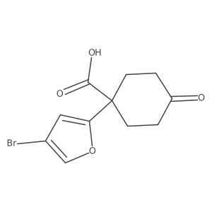 1-(4-Bromofuran-2-yl)-4-oxocyclohexane-1-carboxylic acid结构式