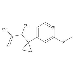2-Hydroxy-2-[1-(2-methoxypyridin-4-yl)cyclopropyl]acetic acid结构式