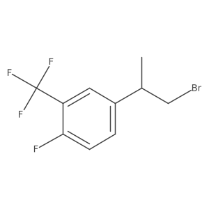 4-(1-Bromopropan-2-yl)-1-fluoro-2-(trifluoromethyl)benzene Structure