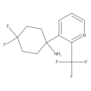 4,4-Difluoro-1-[2-(trifluoromethyl)pyridin-3-yl]cyclohexan-1-amine Structure
