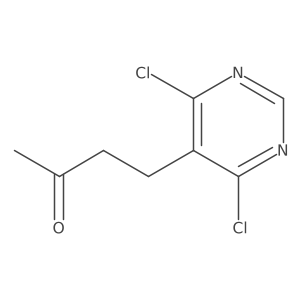 4-(4,6-Dichloropyrimidin-5-yl)butan-2-one结构式