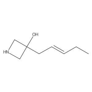 3-(Pent-2-en-1-yl)azetidin-3-ol结构式