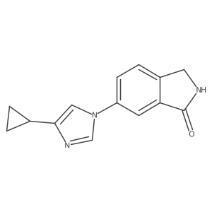 6-(4-Cyclopropyl-1H-imidazol-1-yl)isoindolin-1-one结构式