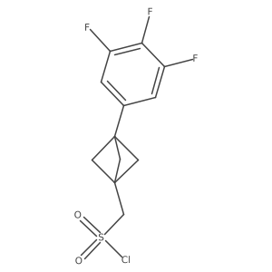 [3-(3,4,5-Trifluorophenyl)-1-bicyclo[1.1.1]pentanyl]methanesulfonyl chloride结构式