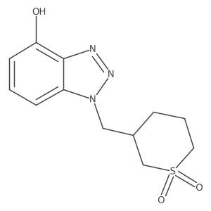 3-[(4-hydroxy-1H-1,2,3-benzotriazol-1-yl)methyl]-1lambda6-thiane-1,1-dione结构式