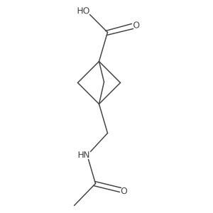 3-(Acetamidomethyl)bicyclo[1.1.1]pentane-1-carboxylic acid Structure