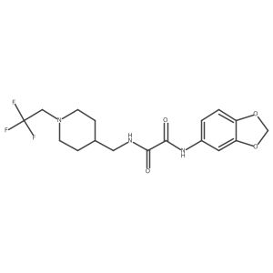 N-(2H-1,3-benzodioxol-5-yl)-N'-{[1-(2,2,2-trifluoroethyl)piperidin-4-yl]methyl}ethanediamide结构式