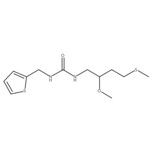 3-[2-Methoxy-4-(methylsulfanyl)butyl]-1-[(thiophen-2-yl)methyl]urea Structure