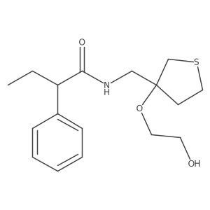 N-{[3-(2-hydroxyethoxy)thiolan-3-yl]methyl}-2-phenylbutanamide Structure