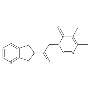 5,6-dimethyl-3-(2-oxo-2-(5H-pyrrolo[3,4-b]pyridin-6(7H)-yl)ethyl)pyrimidin-4(3H)-one Structure