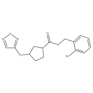 3-(2-Bromophenyl)-1-[3-(1,2,5-thiadiazol-3-yloxy)pyrrolidin-1-yl]propan-1-one结构式