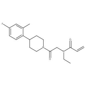 N-ethyl-N-{2-[4-(4-fluoro-2-methylphenyl)piperidin-1-yl]-2-oxoethyl}prop-2-enamide结构式