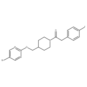1-(4-{[(5-Bromopyrimidin-2-yl)oxy]methyl}piperidin-1-yl)-2-(4-fluorophenyl)ethan-1-one Structure