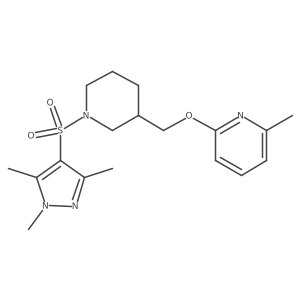 2-methyl-6-({1-[(1,3,5-trimethyl-1H-pyrazol-4-yl)sulfonyl]piperidin-3-yl}methoxy)pyridine结构式