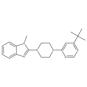 2-[4-(6-tert-butylpyrimidin-4-yl)piperazin-1-yl]-1-methyl-1H-1,3-benzodiazole Structure