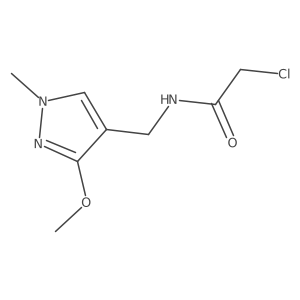 2-Chloro-N-[(3-methoxy-1-methylpyrazol-4-yl)methyl]acetamide结构式
