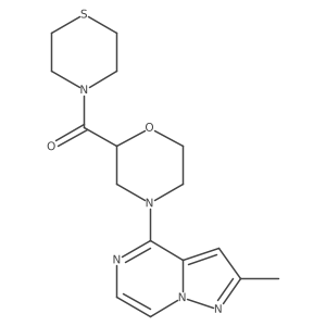 4-{2-Methylpyrazolo[1,5-a]pyrazin-4-yl}-2-(thiomorpholine-4-carbonyl)morpholine结构式