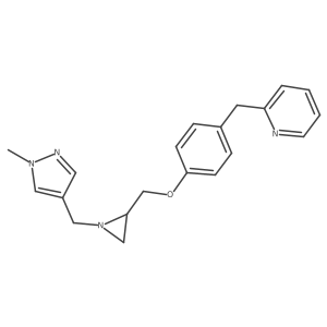 2-[[4-[[1-[(1-Methylpyrazol-4-yl)methyl]aziridin-2-yl]methoxy]phenyl]methyl]pyridine结构式
