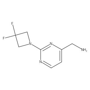 1-[2-(3,3-Difluoroazetidin-1-yl)pyrimidin-4-yl]methanamine结构式