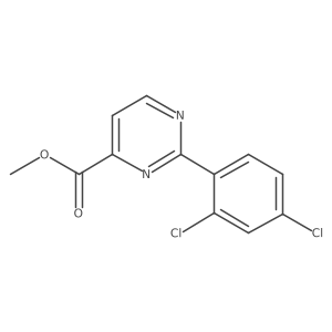 Methyl 2-(2,4-dichlorophenyl)pyrimidine-4-carboxylate结构式