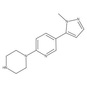 1-[5-(1-methyl-1H-pyrazol-5-yl)pyridin-2-yl]piperazine结构式