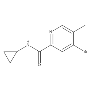 4-Bromo-N-cyclopropyl-5-methyl-2-pyridinecarboxamide Structure