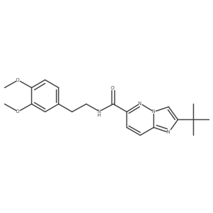 2-tert-butyl-N-[2-(3,4-dimethoxyphenyl)ethyl]imidazo[1,2-b]pyridazine-6-carboxamide结构式