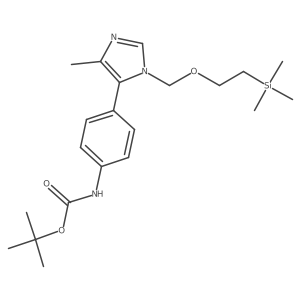 tert-butyl (4-(4-methyl-1-((2-(trimethylsilyl)ethoxy)methyl)-1H-imidazol-5-yl)phenyl)carbamate Structure