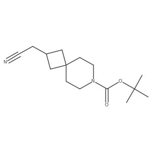 Tert-butyl 2-(cyanomethyl)-7-azaspiro[3.5]nonane-7-carboxylate Structure