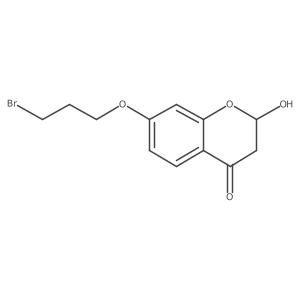 7-(3-Bromopropoxy)-2,3-dihydro-2-hydroxy-4H-1-benzopyran-4-one Structure