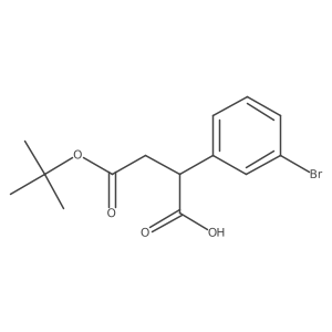 (S)-2-(3-Bromophenyl)-4-(tert-butoxy)-4-oxobutanoic acid Structure