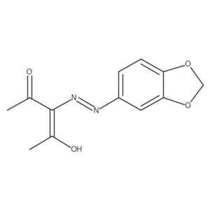 3-[2-(1,3-Benzodioxol-5-yl)hydrazinylidene]pentane-2,4-dione Structure
