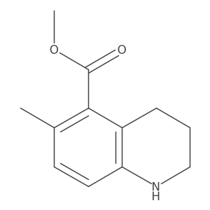 Methyl 6-methyl-1,2,3,4-tetrahydroquinoline-5-carboxylate结构式