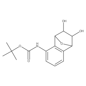 tert-butyl N-{9,10-dihydroxy-11-oxatricyclo[6.2.1.0,2,7]undeca-2(7),3,5-trien-3-yl}carbamate Structure