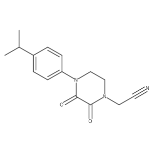 2-[2,3-Dioxo-4-(4-propan-2-ylphenyl)piperazin-1-yl]acetonitrile结构式