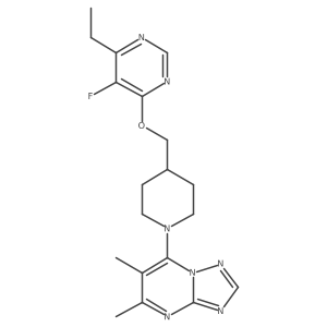 4-[(1-{5,6-Dimethyl-[1,2,4]triazolo[1,5-a]pyrimidin-7-yl}piperidin-4-yl)methoxy]-6-ethyl-5-fluoropyrimidine结构式