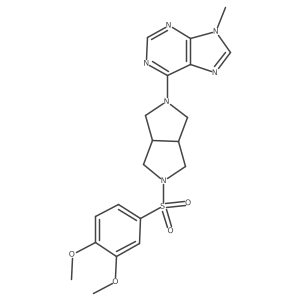 6-[5-(3,4-dimethoxybenzenesulfonyl)-octahydropyrrolo[3,4-c]pyrrol-2-yl]-9-methyl-9H-purine结构式