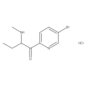 1-(5-Bromopyridin-2-yl)-2-(methylamino)butan-1-one hydrochloride结构式