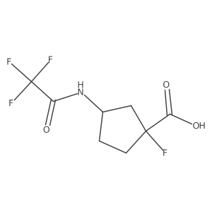 1-Fluoro-3-(2,2,2-trifluoroacetamido)cyclopentane-1-carboxylic acid Structure