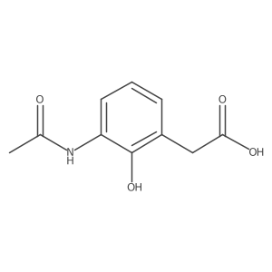 2-(3-Acetamido-2-hydroxyphenyl)acetic acid Structure