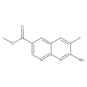 Methyl 7-amino-6-iodo-1,8-naphthyridine-3-carboxylate Structure
