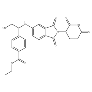 ethyl 4-(2-amino-1-{[2-(2,6-dioxopiperidin-3-yl)-1,3-dioxo-2,3-dihydro-1H-isoindol-5-yl]amino}ethyl)benzoate结构式