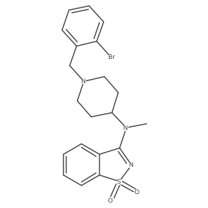 N-[1-[(2-bromophenyl)methyl]piperidin-4-yl]-N-methyl-1,1-dioxo-1,2-benzothiazol-3-amine Structure